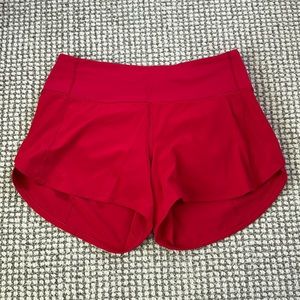 Lululemon Speed Up Shorts - Red - Size 6